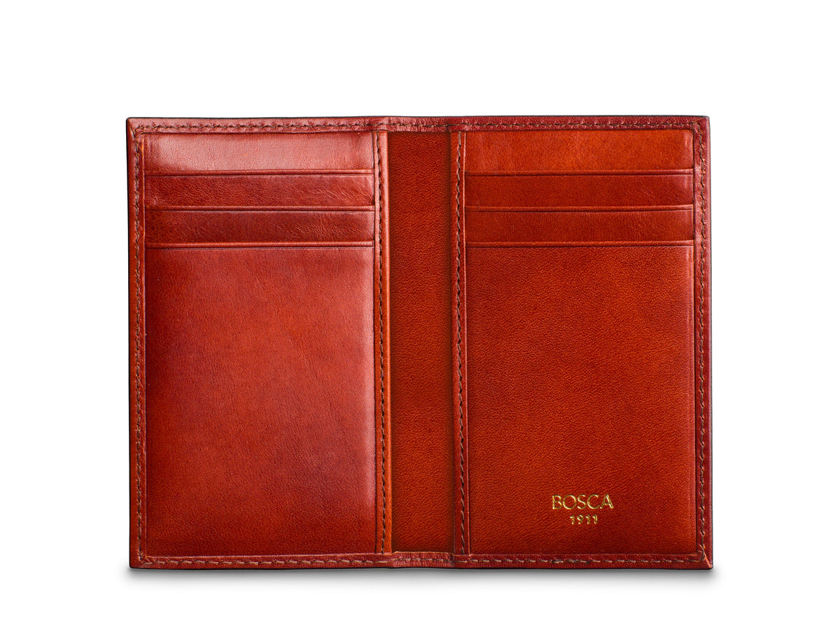 Old Leather 8 Pocket Credit Card Case