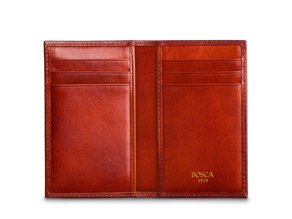 Old Leather 8 Pocket Credit Card Case