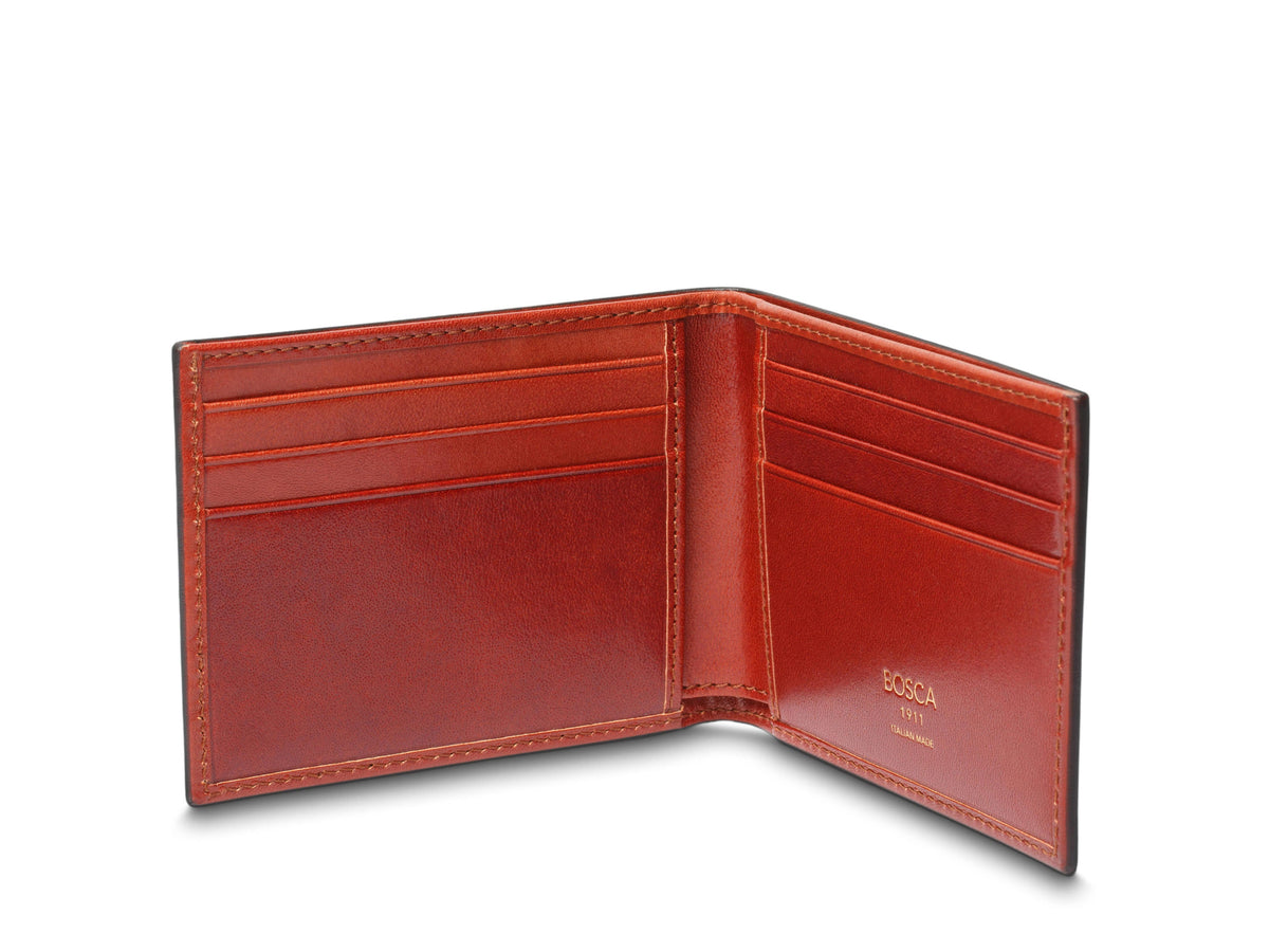 Smoked Old Leather Small Bifold Wallet