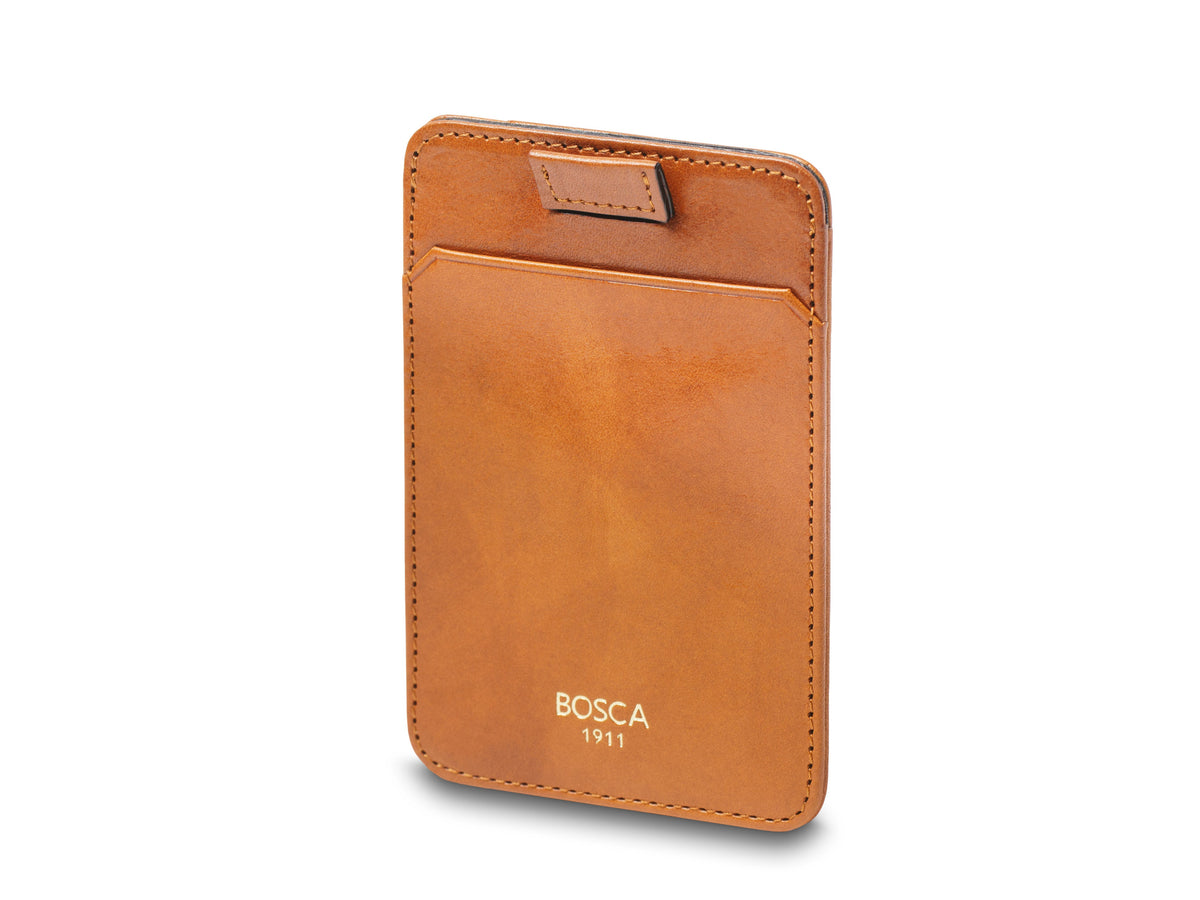 Old Leather Pull Tab Card Case