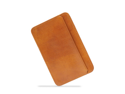Old Leather Pull Tab Card Case
