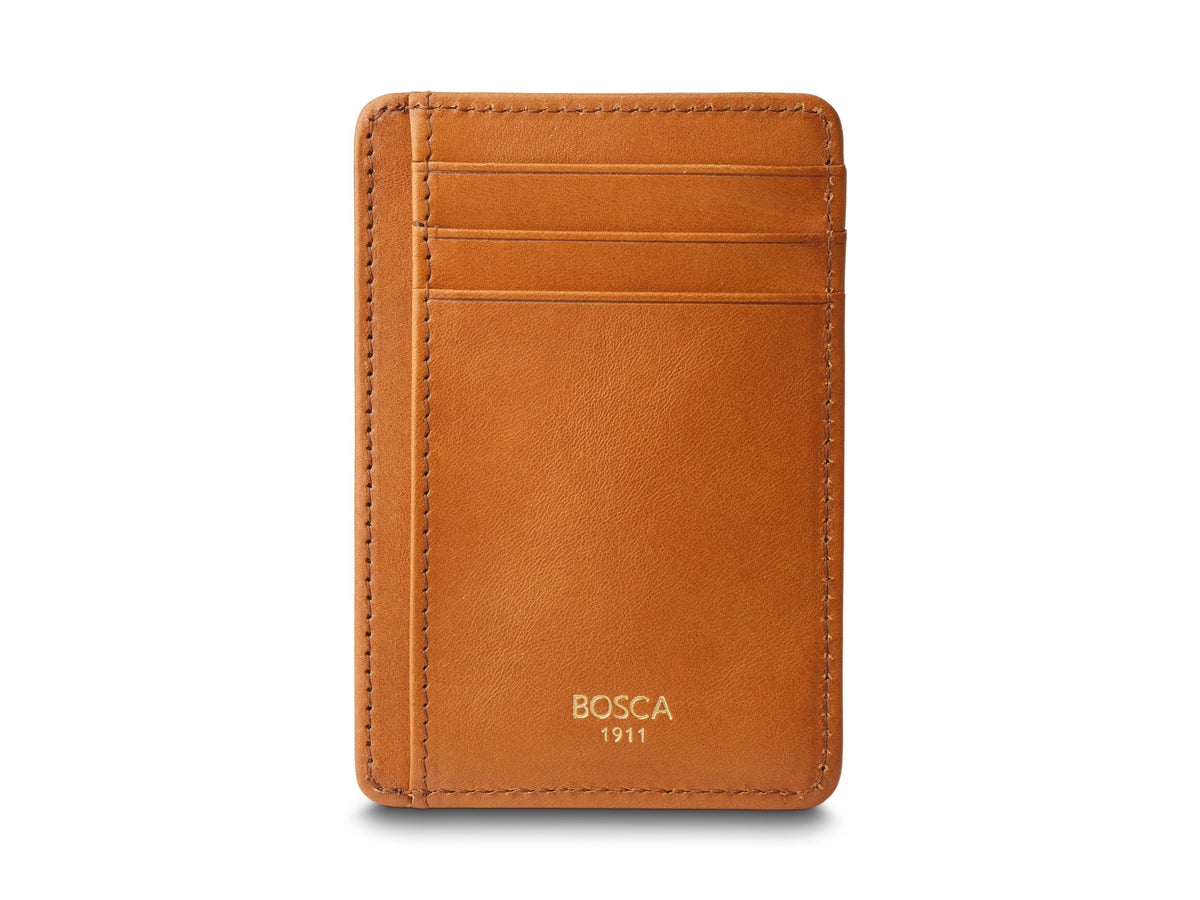 Old Leather 7 Pocket I.D. Card Case -RFID