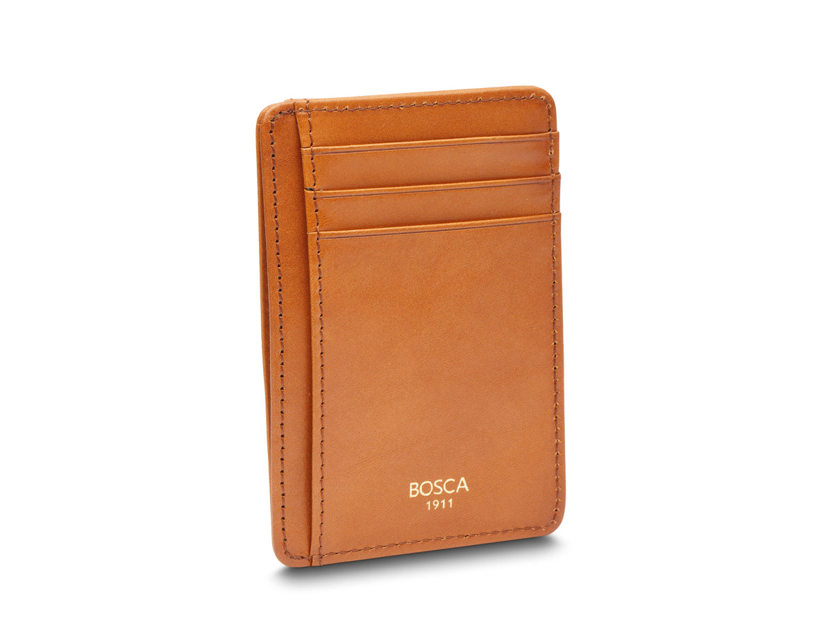 Old Leather 7 Pocket I.D. Card Case -RFID