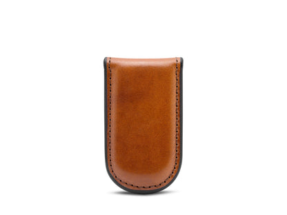 Old Leather Magnetic Money Clip
