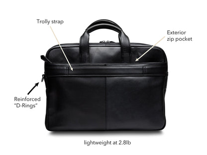 Nappa Soft Double Zip Brief Bag