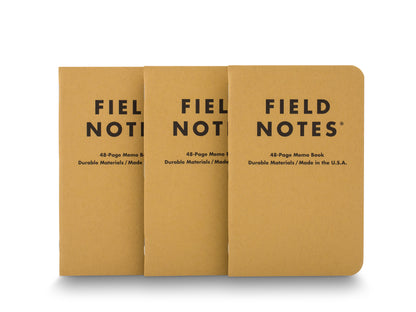 Field Notes Kraft Memo Book (3 Pack)