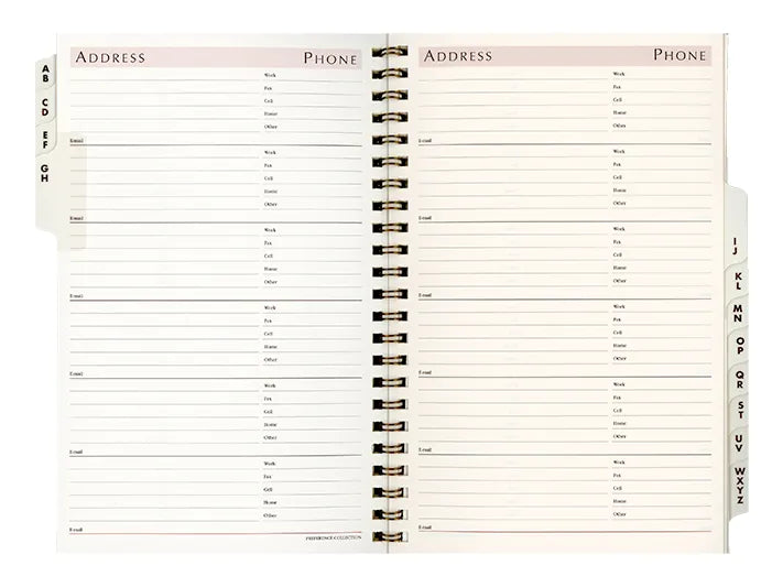 Spiral Address Minder Refill for Address Book / Weekly Minder