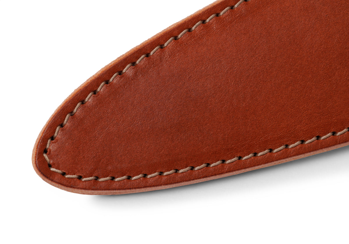 Olive Handle Chef Knife with Leather Sheath
