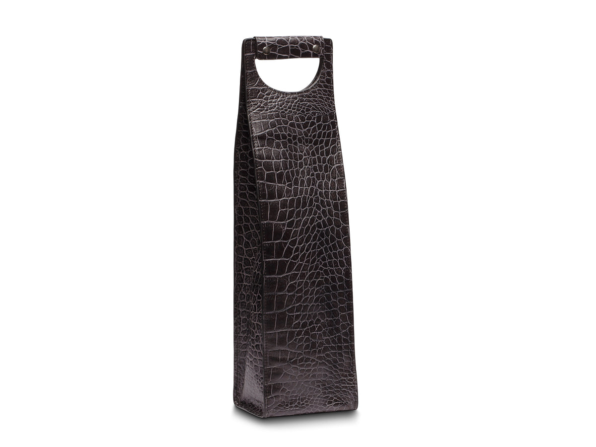 Vintage Crocco Single Wine Bottle Case