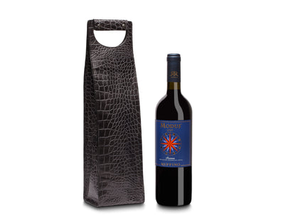 Vintage Crocco Single Wine Bottle Case