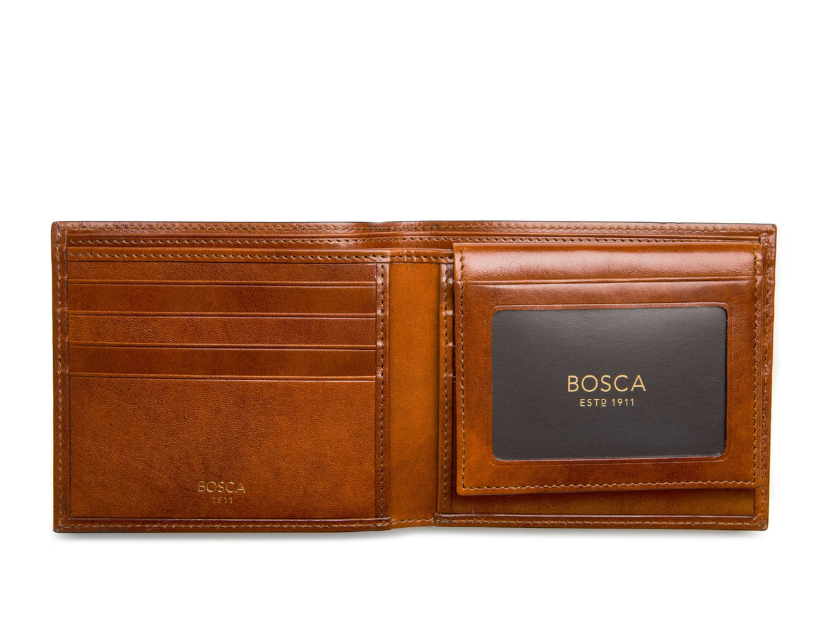 Old Leather Euro Credit Wallet w/ ID Passcase